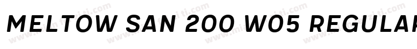 Meltow San 200 W05 Regular字体转换
